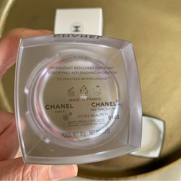 Empty jar of CHANEL Hydra Beauty Micro Crème  50g / 1.7oz comes w box excellent - Picture 5 of 11